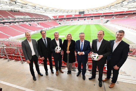 Bundesinnenministerin Nancy Faeser in Stuttgart auf UEFA EURO-Tour 2024