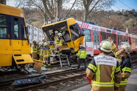 Schwerer Stadtbahn Unfall in Wangen