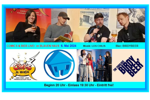 Comics & Bier LIVE! – im Blauen Haus in Böblingen 06.05.2024 - 20 Uhr